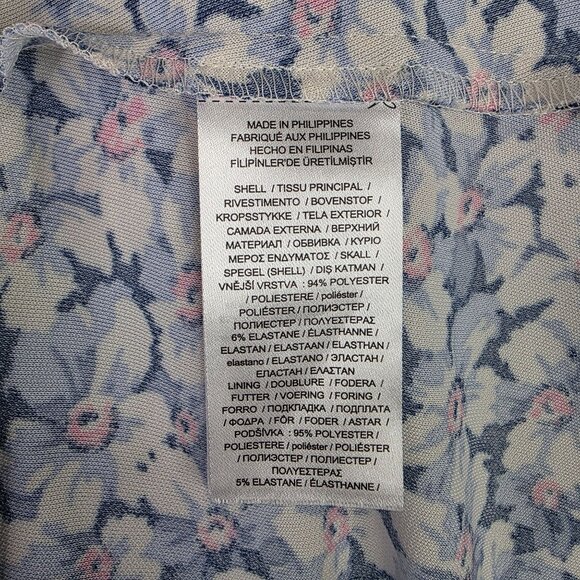 Womens Lauren Ralph Lauren Floral Dress V Neck Short Sleeve Polyester Stretch 16 - Picture 4 of 9